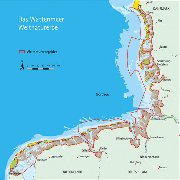 Weltnaturerbe Wattenmeer: Karte