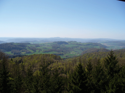 Ausblick vom Ebersnackenturm im Solling