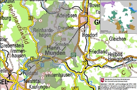 Karte Münden