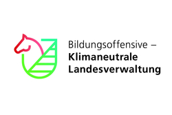 Logo der Bildungsoffensive - Klimaneutrale Landesverwaltung