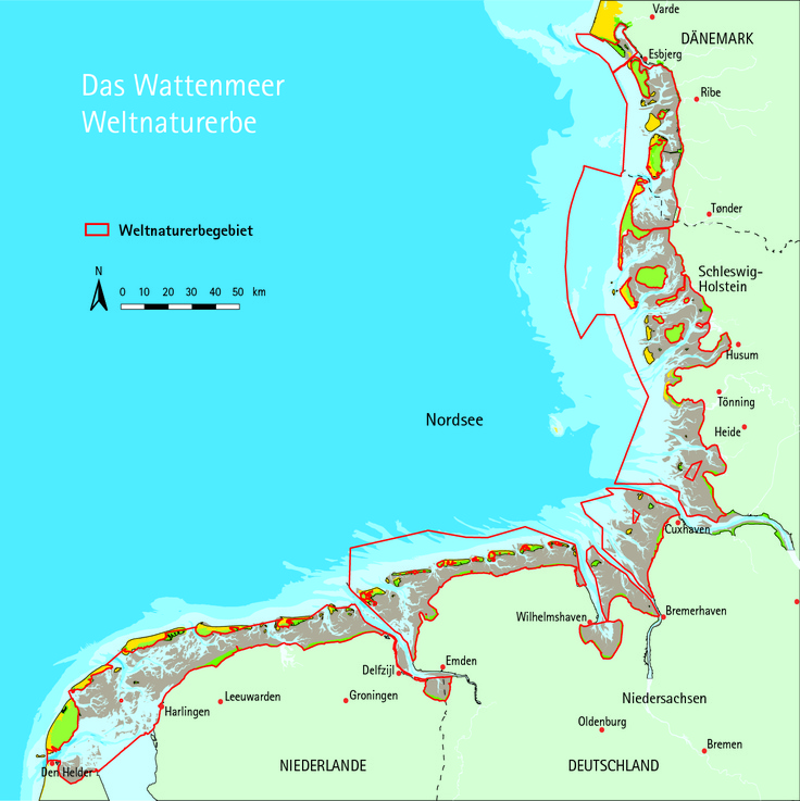 Karte mit den neuen Grenzen des Weltnaturerbegebiets