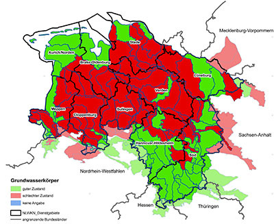 Abbildung 4: Bewertung des chemischen Zustandes der Grundwasserkörper