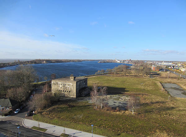 Luftbild des Bunkers