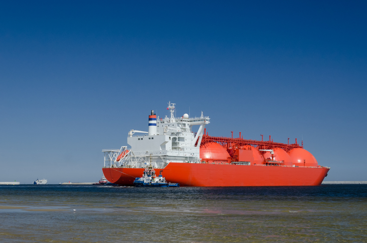 Flüssiges Erdgas (LNG) wird in speziellen Frachtschiffen transportiert.
