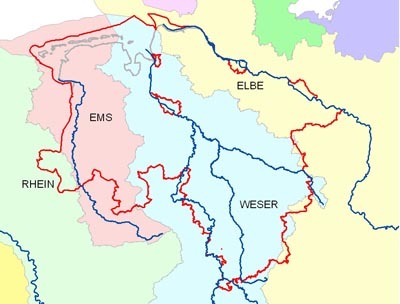 Flussgebiete in Niedersachsen