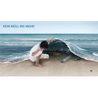 Kein Müll ins Meer - Postkartenaktion